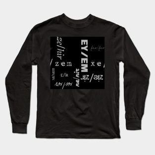 All-Over Neopronoun Mix Long Sleeve T-Shirt